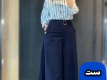 ست شومیز و دامن شلواری زنانه هیلی