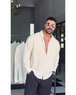 پیراهن لینن خنک مردانه ساده پندار
