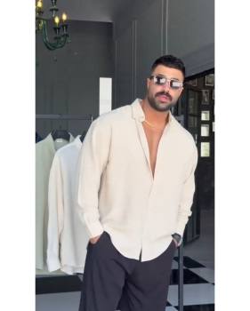 پیراهن لینن خنک مردانه ساده پندار
