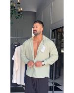 پیراهن لینن خنک مردانه ساده پندار