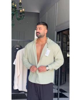 پیراهن لینن خنک مردانه ساده پندار