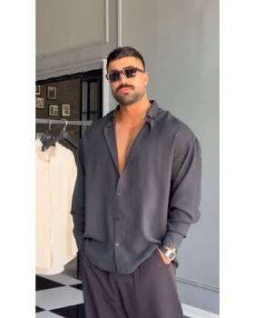 پیراهن لینن خنک مردانه ساده پندار
