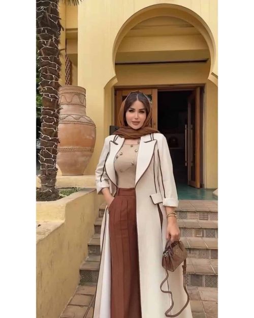 مانتو شلوار بلند زنانه مینیمال مدینا
