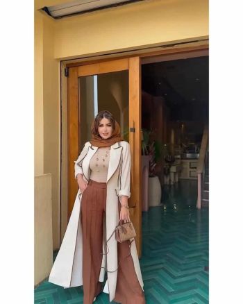 مانتو شلوار بلند زنانه مینیمال مدینا