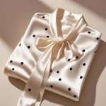 شومیز ساتن زنانه خالدار