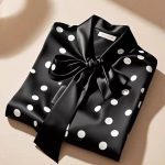 شومیز ساتن زنانه خالدار