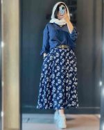ست شومیز و دامن گلدار زنانه کندو