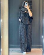 ست مانتو شلوار شانتون زنانه فائزه