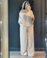 ست مانتو شلوار شانتون زنانه فائزه