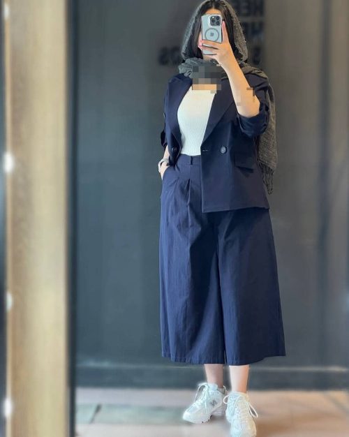 کت شلوار بگ کوتاه تابستانی ژاکلین