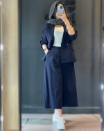 کت شلوار بگ کوتاه تابستانی ژاکلین