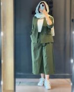 کت شلوار بگ کوتاه تابستانی ژاکلین