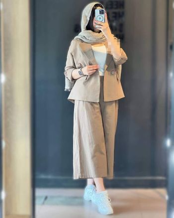 کت شلوار بگ کوتاه تابستانی ژاکلین