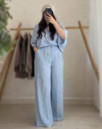 ست شومیز و شلوار بگ زنانه ونیز