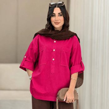 مانتو سه دکمه خنک و تابستانه مهشید - تصویر 14