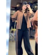 ست شومیز شلوار اسپرت دخترانه مدل دوخط