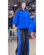 ست شومیز شلوار اسپرت دخترانه مدل دوخط