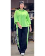 ست شومیز شلوار اسپرت دخترانه مدل دوخط