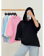 تیشرت کلاهدار پاستیلی مبینا