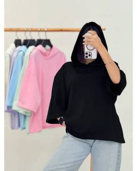 تیشرت کلاهدار پاستیلی مبینا