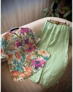 ست شومیز گلگلی شلوار متینا