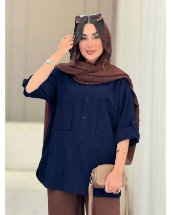 مانتو سه دکمه خنک و تابستانه مهشید