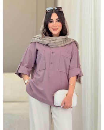 مانتو سه دکمه خنک و تابستانه مهشید