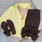 ست شومیز شلوار تابستانه لیمو