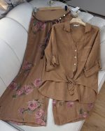 ست شومیز شلوار خاص پسند گلبو