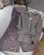 ست شومیز شلوار خاص پسند گلبو