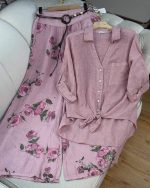 ست شومیز شلوار خاص پسند گلبو