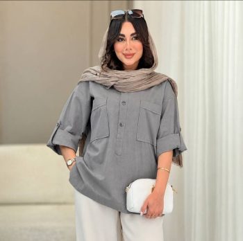 مانتو سه دکمه خنک و تابستانه مهشید - تصویر 13