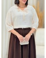 شومیز زنانه آستین سه ربع الینور