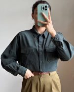 شومیز زنانه پاییزی مخمل کبریتی شهرزاد