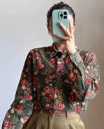 شومیز زنانه پاییزی مخمل کبریتی شهرزاد