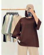 تیشرت زنانه آستین کوتاه ترمه