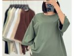 تیشرت زنانه آستین کوتاه ترمه