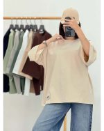 تیشرت زنانه آستین کوتاه ترمه