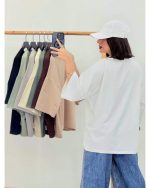 تیشرت زنانه آستین کوتاه ترمه