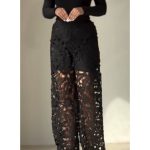 شلوار زنانه مجلسی گیپور محنا