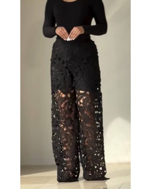 شلوار زنانه مجلسی گیپور محنا