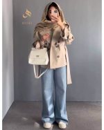 بارانی آستردار زنانه کوتاه هینا