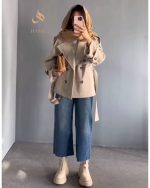 بارانی آستردار زنانه کوتاه هینا