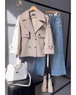 بارانی آستردار زنانه کوتاه هینا