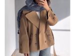 بارانی زنانه کتان آستردار رایس