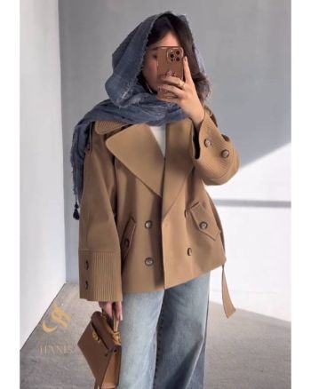 بارانی زنانه کتان آستردار رایس