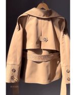 بارانی زنانه کتان آستردار رایس