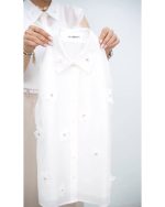 شومیز زنانه مجلسی آستین حلقه ای آویسا