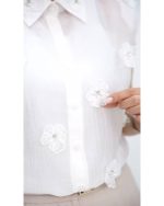 شومیز زنانه مجلسی آستین حلقه ای آویسا