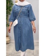 پیراهن لی زنانه آستین سه ربع رویال